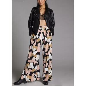 ANTHROPOLOGIE COREY LYNN CALTER Abstract Printed Wide Leg Pants // S